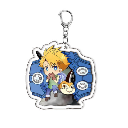 Digimon Keyring: Anime Merchandise, Backpack Charm, Double-Sided Acrylic Keyring