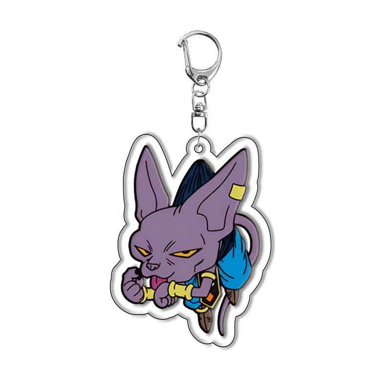 Dragon Ball Acrylic Keychain – Goku, Vegeta, Beerus, Android 18 Super Saiyan Anime Keyring Pendant