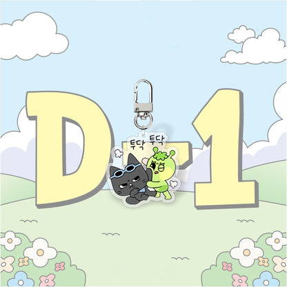 KPOP Idol BOYNEXTDOOR Cute Cartoon Digital Photo Acrylic Keychain UV Printing Waterproof Charm Pendant