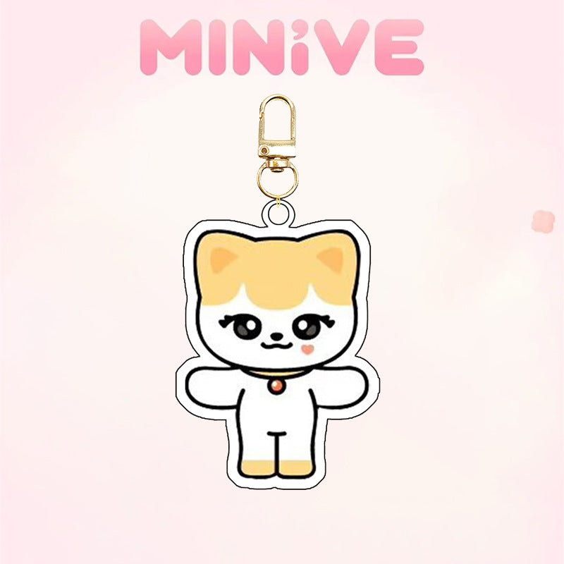KPOP Idol Miniteen SKZ UV Printed Acrylic Keychain Custom Digital Photo Cartoon Charm Pendant Keyring