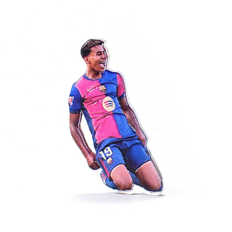 Cartoon Football Player Acrylic Stand | Double-Sided Desk Display Collectible