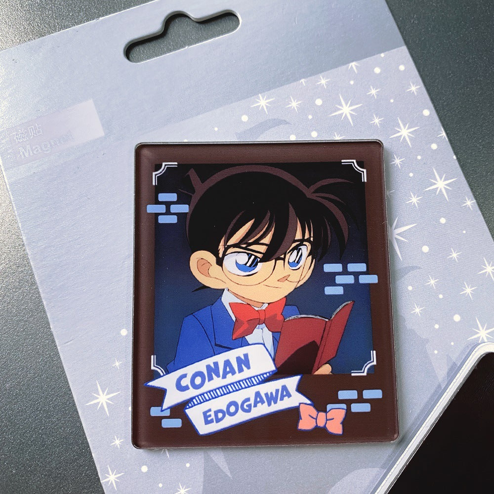 Anime Style Acrylic Photo Frame Fridge Magnets  Polaroid-Inspired Magnetic Refrigerator Decor