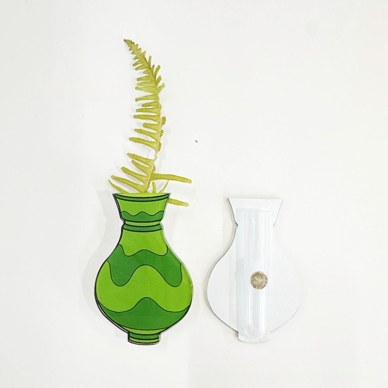 Custom Acrylic Vase Shaped Fridge Magnet Epoxy Coated Artistic Home Decor Magnetic Refrigerator Sticker