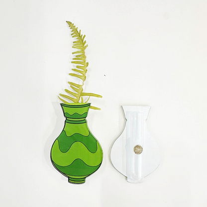 Custom Acrylic Vase Shaped Fridge Magnet Epoxy Coated Artistic Home Decor Magnetic Refrigerator Sticker