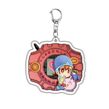 Digimon Keyring: Anime Merchandise, Backpack Charm, Double-Sided Acrylic Keyring