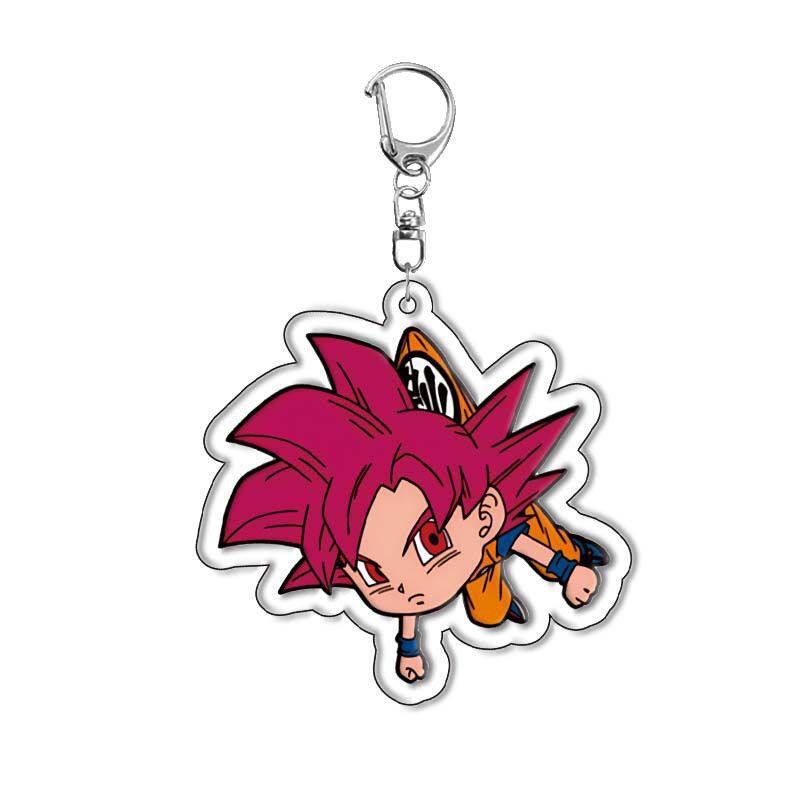 Dragon Ball Acrylic Keychain – Goku, Vegeta, Beerus, Android 18 Super Saiyan Anime Keyring Pendant