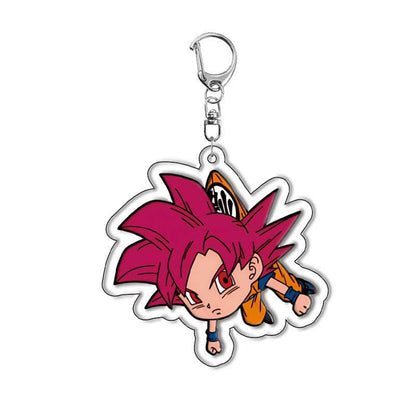 Dragon Ball Acrylic Keychain – Goku, Vegeta, Beerus, Android 18 Super Saiyan Anime Keyring Pendant