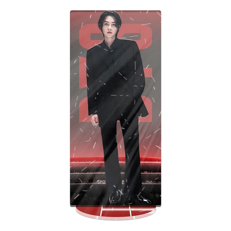 BTS 2026 World Tour Acrylic Stained Glass Standee – Double Layer Printed Display (BTS 7V)