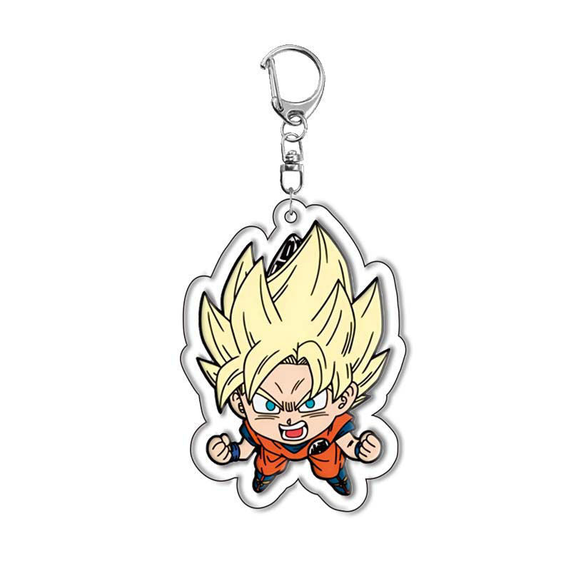 Dragon Ball Acrylic Keychain – Goku, Vegeta, Beerus, Android 18 Super Saiyan Anime Keyring Pendant