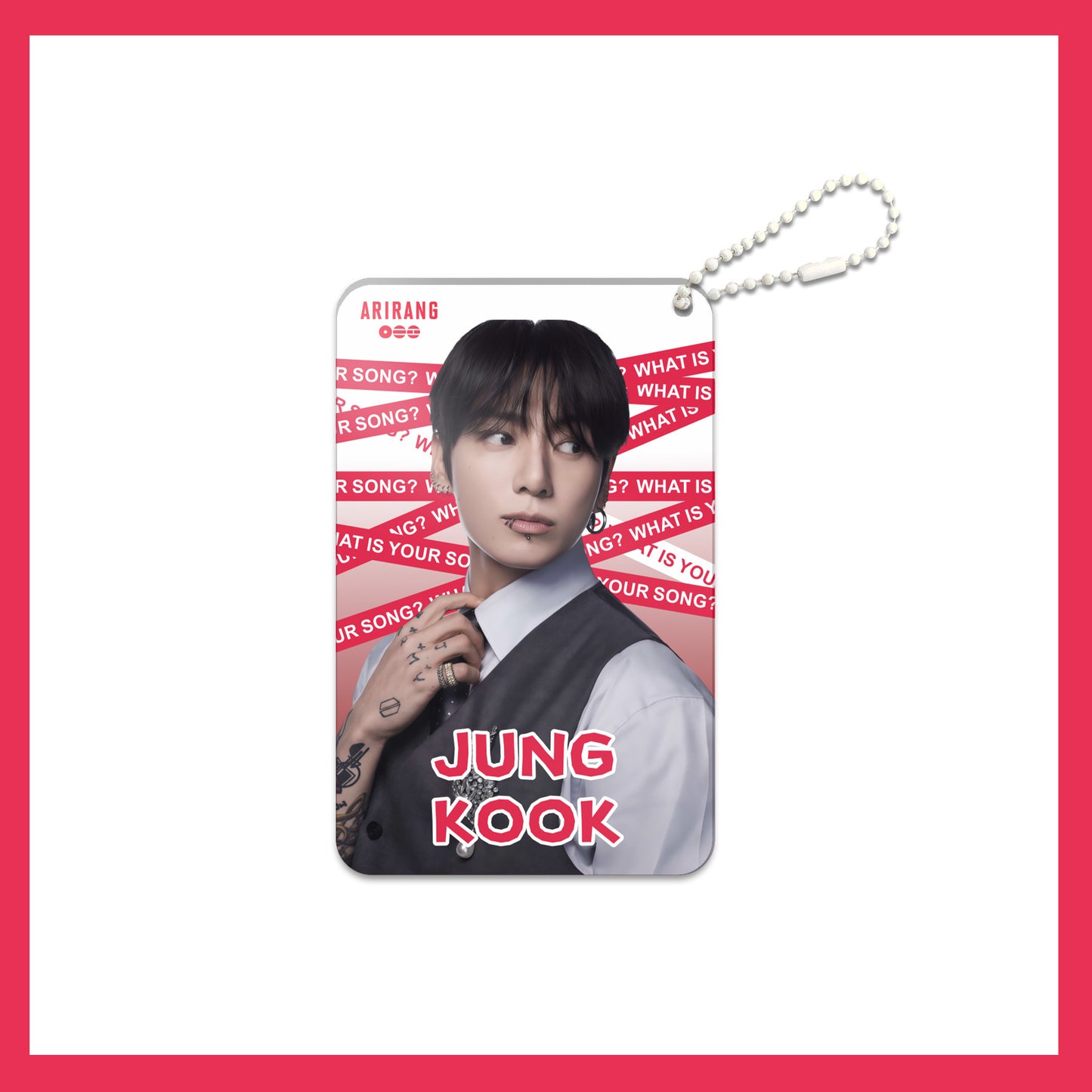 KPOP Custom Keychain Idol World Tour 3-inch ARIARNG Acrylic Keychain Digital Photo Video Recording Fashionable