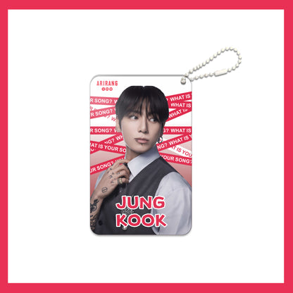 KPOP Custom Keychain Idol World Tour 3-inch ARIARNG Acrylic Keychain Digital Photo Video Recording Fashionable