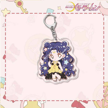 Custom Keychain Cute Cartoon Tsukino Usagi Metal Anime Sailormoon UV Printing Waterproof Bottle Custom Opener