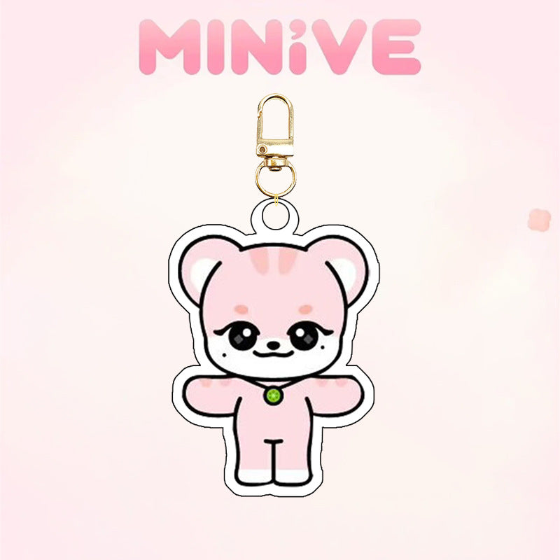 KPOP Idol Miniteen SKZ UV Printed Acrylic Keychain Custom Digital Photo Cartoon Charm Pendant Keyring