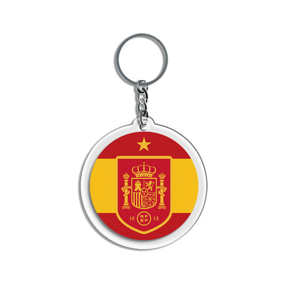 2026 Football National Flag Acrylic Keychain | Round Sports Fan Souvenir