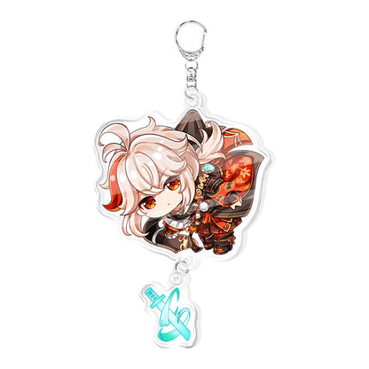 Custom Keychain UV Printed Genshin Cosplay Fan Gift Transparent Holographic Acrylic Keychain