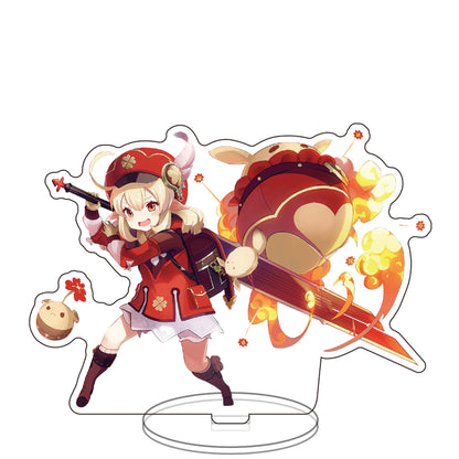 Genshin Impact Acrylic Stands: Hu Tao, Gan Yu, Keqing, Kley, Venti, Xingqiu, Diluc, Zhongli, Yanfei Figurines – Anime & Manga