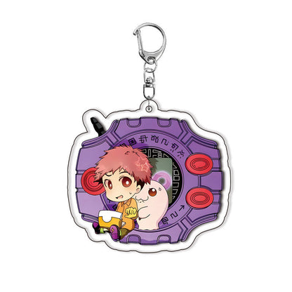 Digimon Keyring: Anime Merchandise, Backpack Charm, Double-Sided Acrylic Keyring