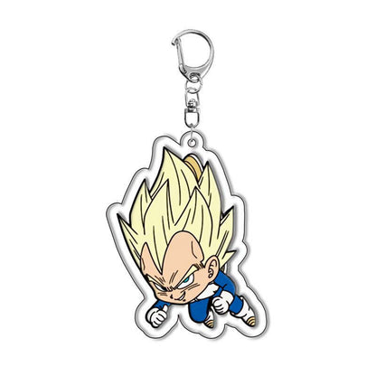 Dragon Ball Acrylic Keychain – Goku, Vegeta, Beerus, Android 18 Super Saiyan Anime Keyring Pendant