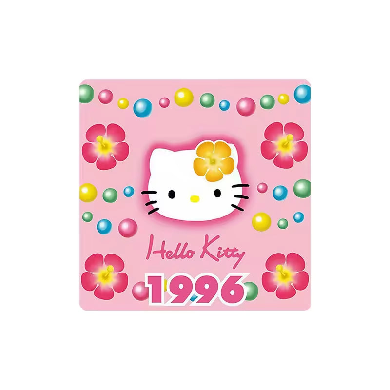 Custom Charm Cute Cartoon Kitty Cat Anniversary  Crystal Glass Soft Magnetic Refrigerator Magnet