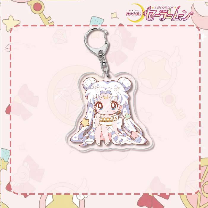 Custom Keychain Cute Cartoon Tsukino Usagi Metal Anime Sailormoon UV Printing Waterproof Bottle Custom Opener