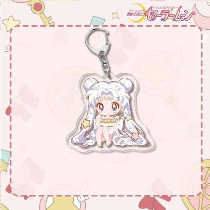 Custom Keychain Cute Cartoon Tsukino Usagi Metal Anime Sailormoon UV Printing Waterproof Bottle Custom Opener