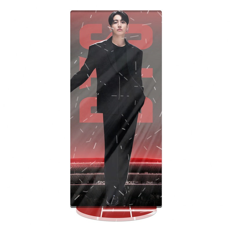 BTS 2026 World Tour Acrylic Stained Glass Standee – Double Layer Printed Display (BTS 7V)