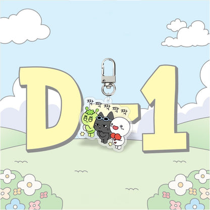 KPOP Idol BOYNEXTDOOR Cute Cartoon Digital Photo Acrylic Keychain UV Printing Waterproof Charm Pendant