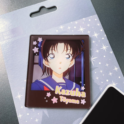Anime Style Acrylic Photo Frame Fridge Magnets  Polaroid-Inspired Magnetic Refrigerator Decor