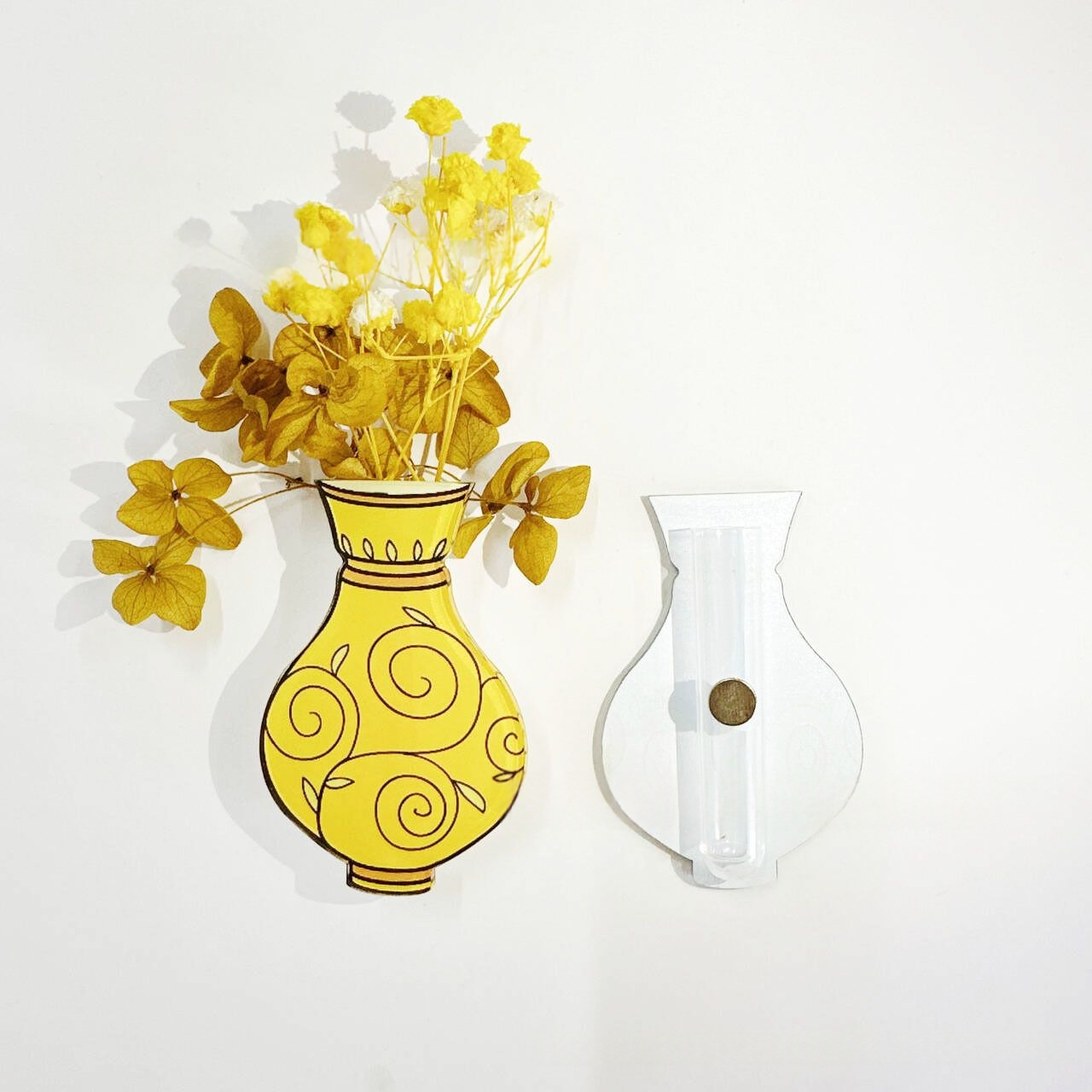 Custom Acrylic Vase Shaped Fridge Magnet Epoxy Coated Artistic Home Decor Magnetic Refrigerator Sticker
