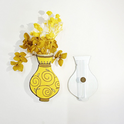 Custom Acrylic Vase Shaped Fridge Magnet Epoxy Coated Artistic Home Decor Magnetic Refrigerator Sticker