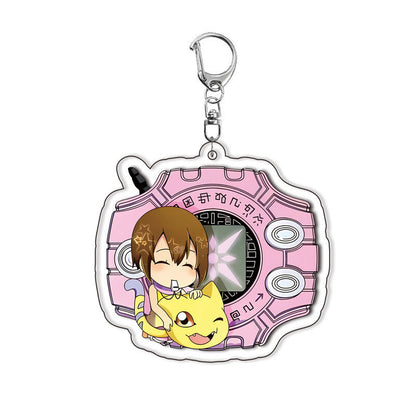 Digimon Keyring: Anime Merchandise, Backpack Charm, Double-Sided Acrylic Keyring
