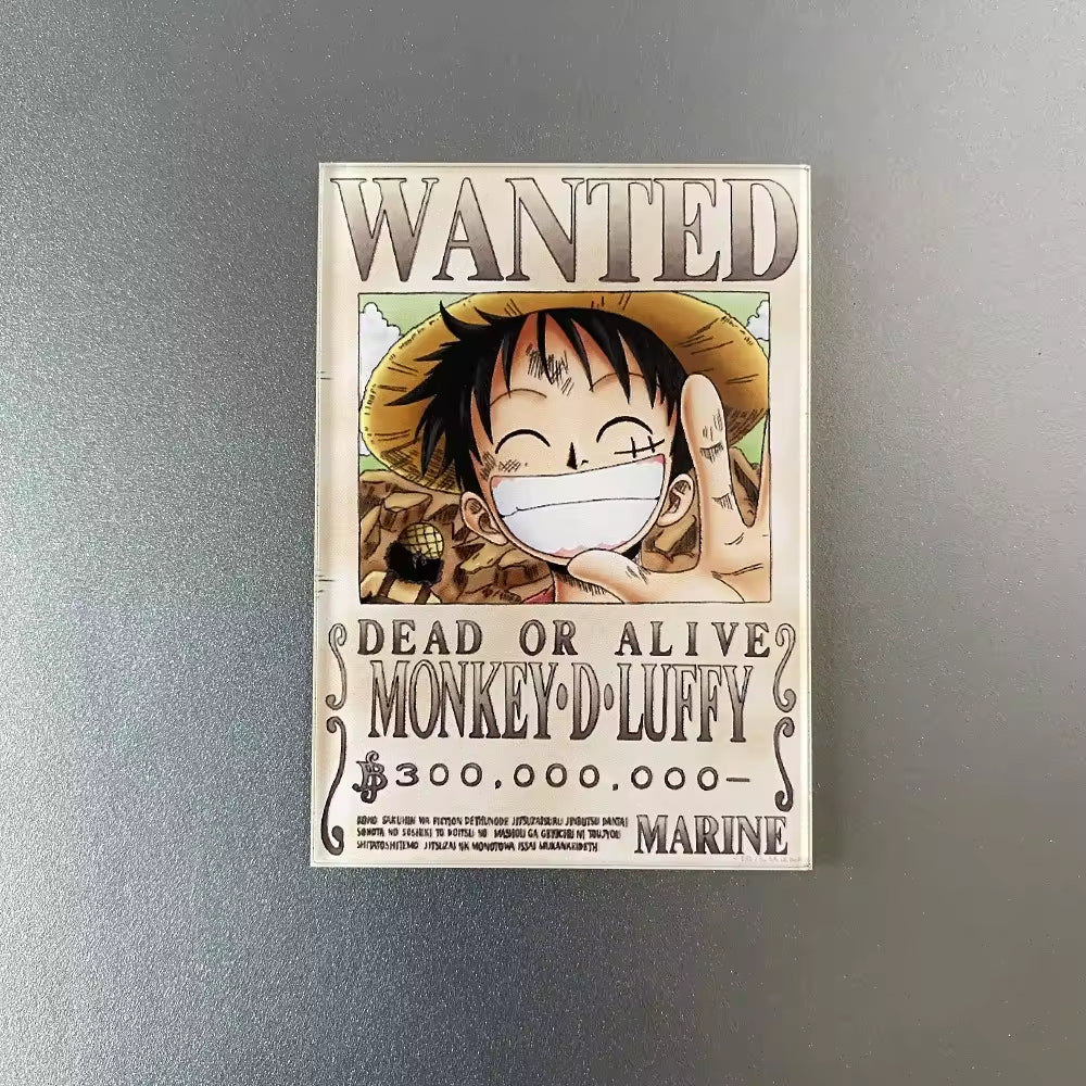 Custom Anime Acrylic Fridge Magnets One Piece Bounty Cartoon Charms Cute Decorative Magnets for Gifts  Souvenirs