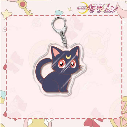 Custom Keychain Cute Cartoon Tsukino Usagi Metal Anime Sailormoon UV Printing Waterproof Bottle Custom Opener