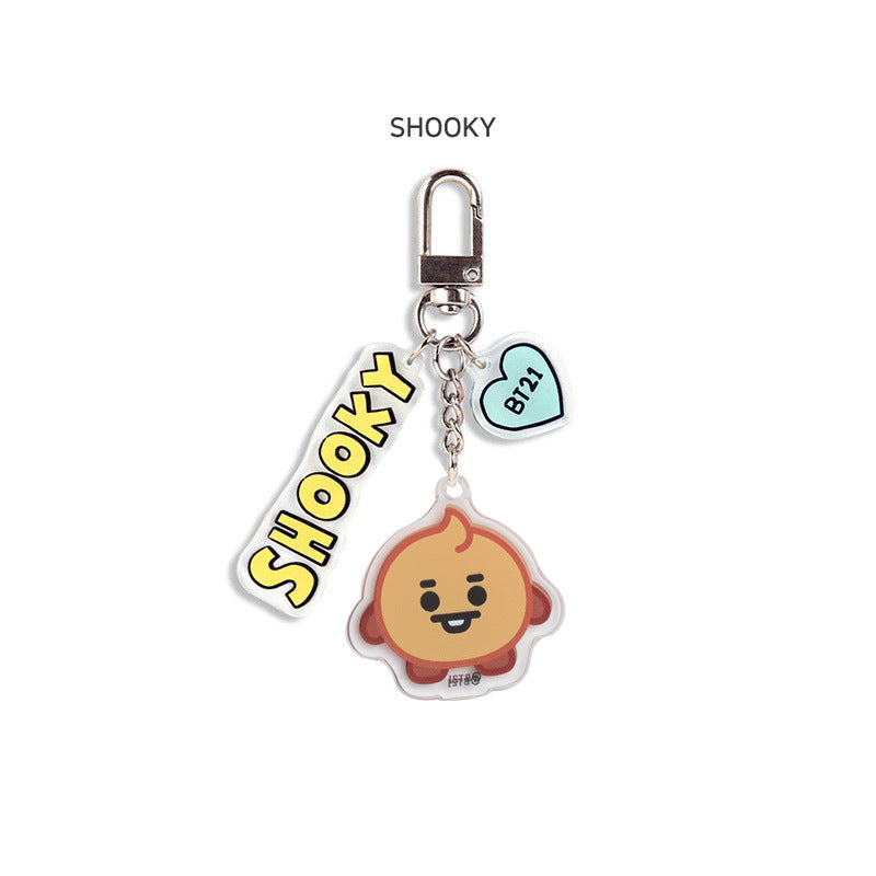 Kpop Idol Custom BTS Acrylic Keychain Cartoon Idol Style Charm Pendant for Gifts Souvenirs Fans