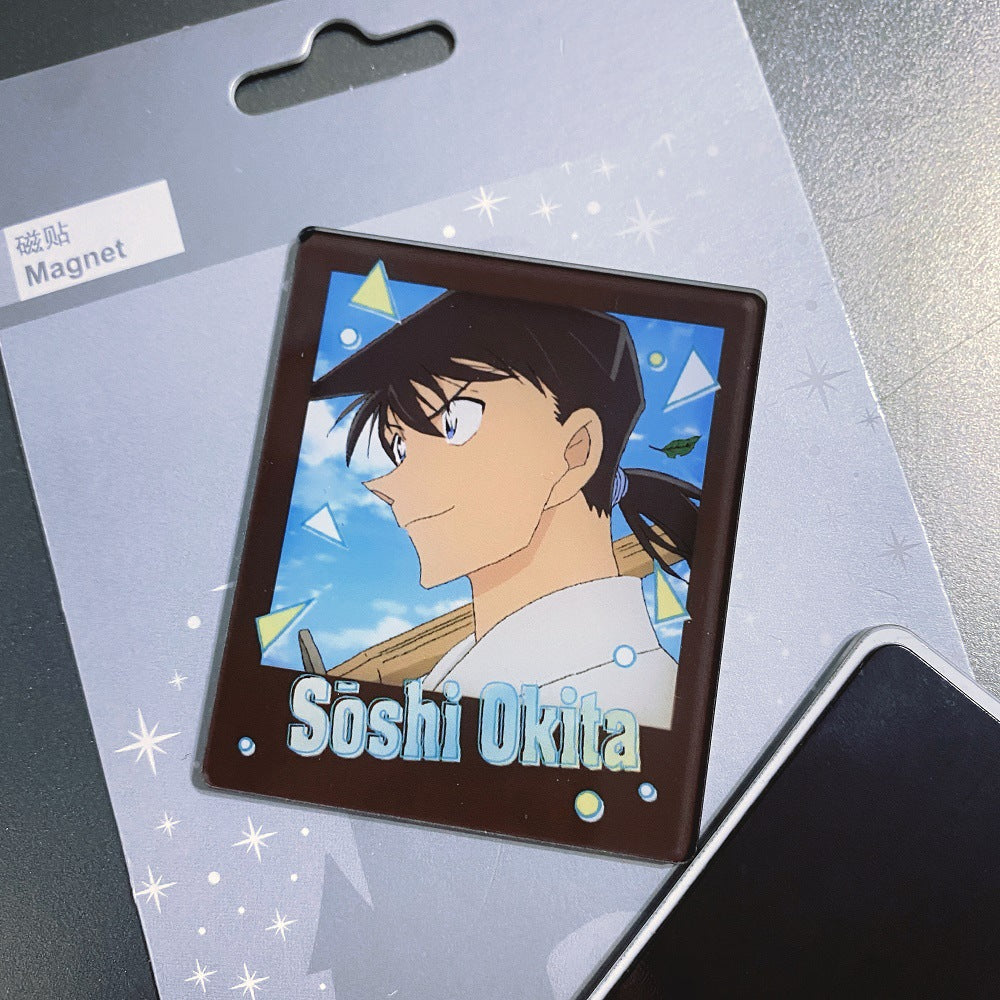 Anime Style Acrylic Photo Frame Fridge Magnets  Polaroid-Inspired Magnetic Refrigerator Decor