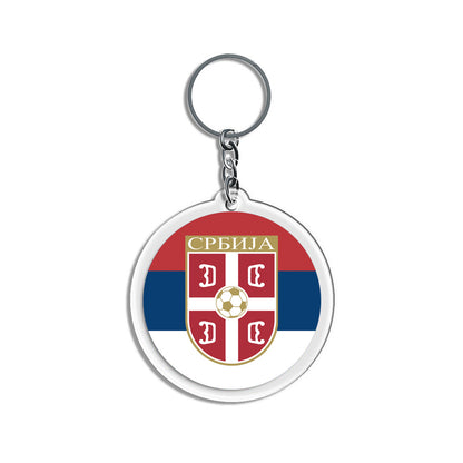 2026 Football National Flag Acrylic Keychain | Round Sports Fan Souvenir