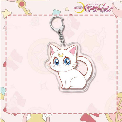 Custom Keychain Cute Cartoon Tsukino Usagi Metal Anime Sailormoon UV Printing Waterproof Bottle Custom Opener