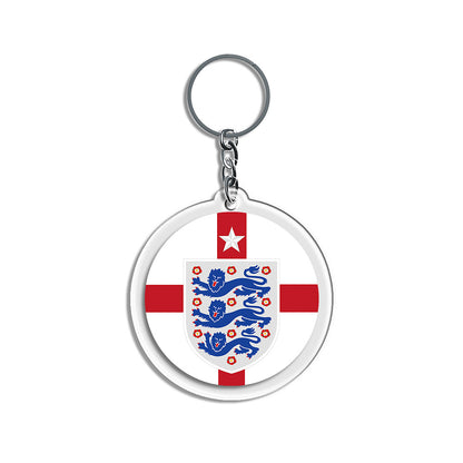 2026 Football National Flag Acrylic Keychain | Round Sports Fan Souvenir