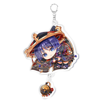 Custom Keychain UV Printed Genshin Cosplay Fan Gift Transparent Holographic Acrylic Keychain