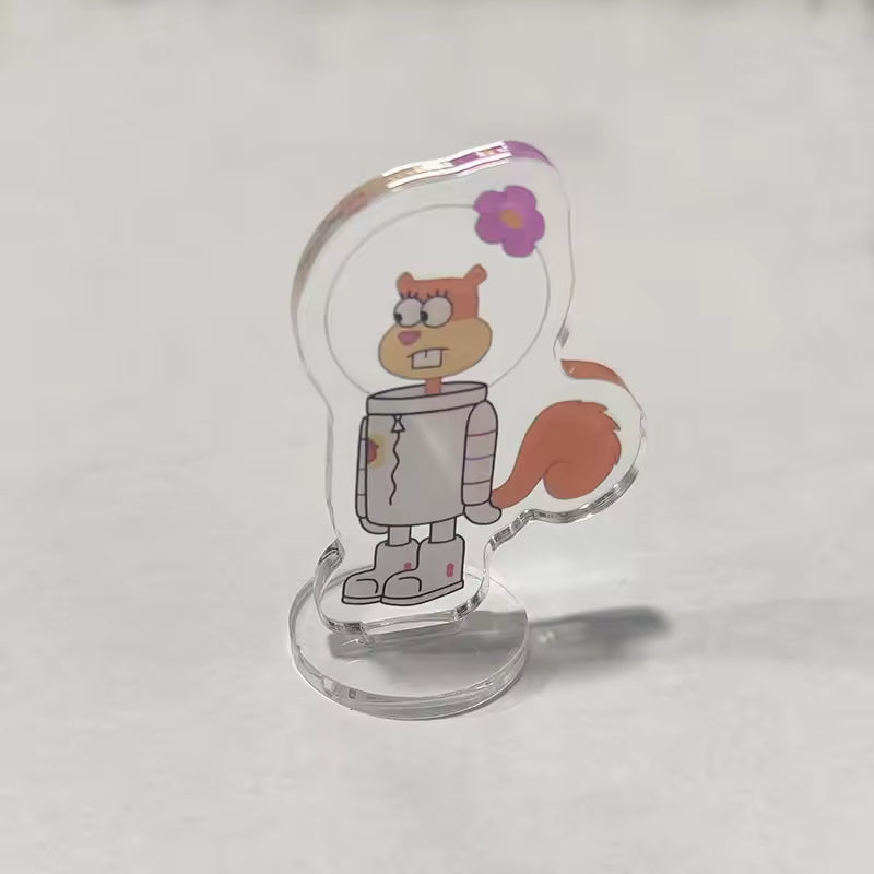 Cartoon SpongeBob Acrylic Standee Two Dimensional Funny Decoration Custom  Patrick with Woven Rope Lanyard