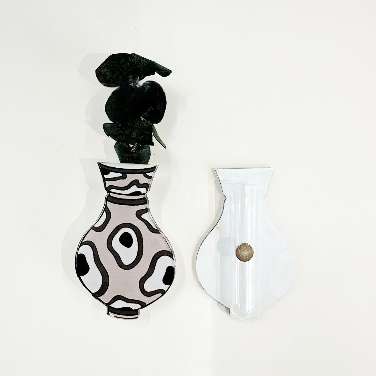 Custom Acrylic Vase Shaped Fridge Magnet Epoxy Coated Artistic Home Decor Magnetic Refrigerator Sticker