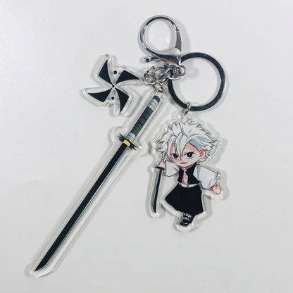 Demon Slayer Acrylic Keychain with Sword  Tanjiro Kamado, Zenitsu Agatsuma, Nezuko Kamado Anime Keyring Pendant