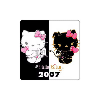 Custom Charm Cute Cartoon Kitty Cat Anniversary  Crystal Glass Soft Magnetic Refrigerator Magnet