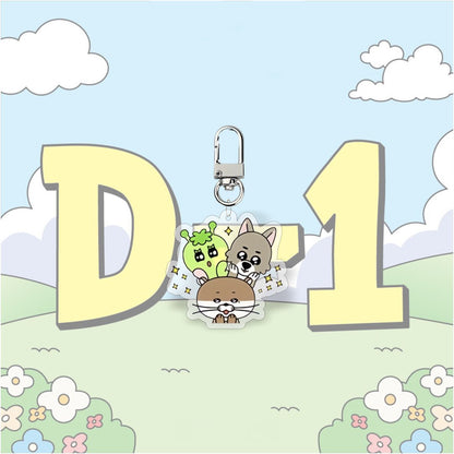 KPOP Idol BOYNEXTDOOR Cute Cartoon Digital Photo Acrylic Keychain UV Printing Waterproof Charm Pendant