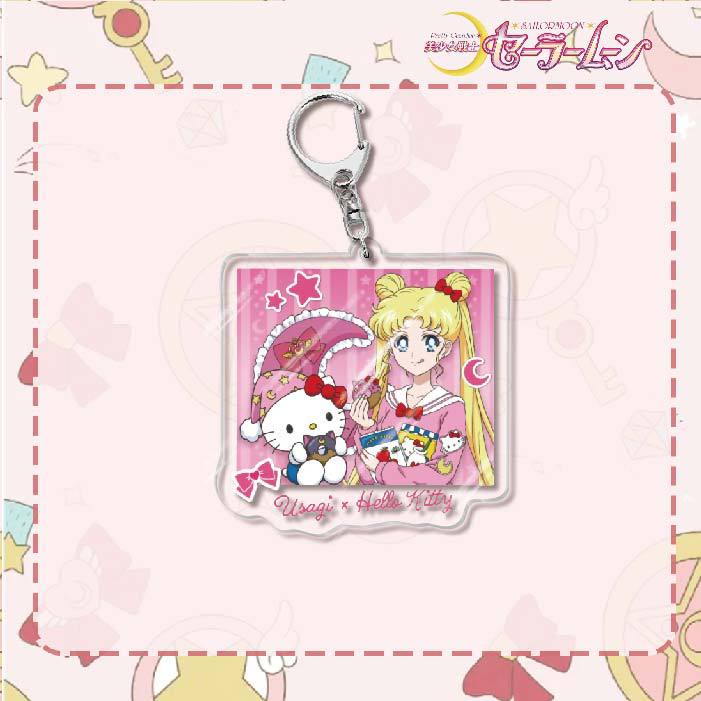 Custom Keychain Cute Cartoon Tsukino Usagi Metal Anime Sailormoon UV Printing Waterproof Bottle Custom Opener