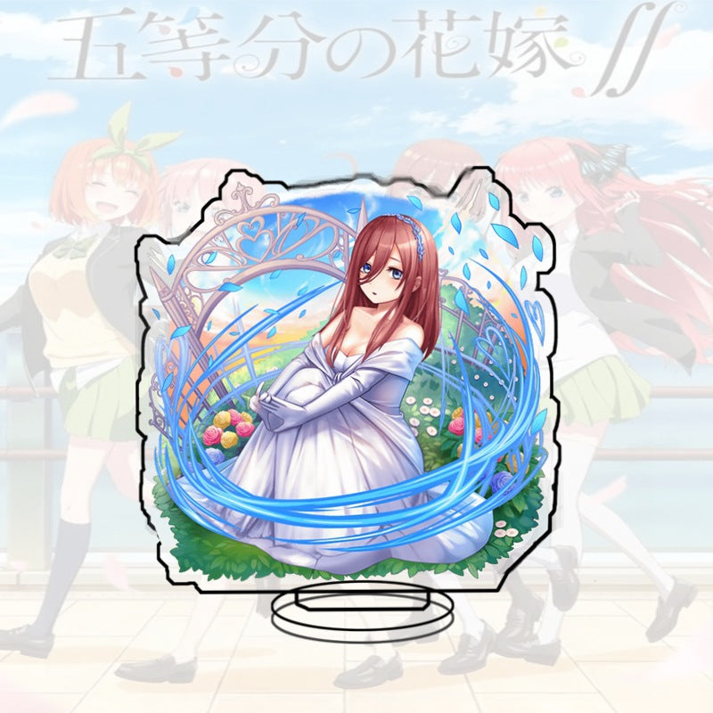 Quintessential Quintuplets Acrylic Stand Miku Ichika Yotsuba Itsuki Heart Anime Figure Desk Decor Gift