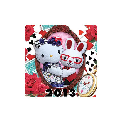 Custom Charm Cute Cartoon Kitty Cat Anniversary  Crystal Glass Soft Magnetic Refrigerator Magnet
