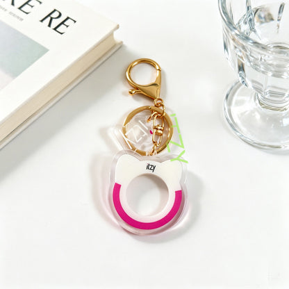 Custom Kpop Style Acrylic Light Keychain  Cartoon Photo Pendant for Gifts Souvenirs Fans
