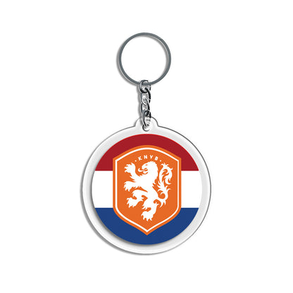 2026 Football National Flag Acrylic Keychain | Round Sports Fan Souvenir