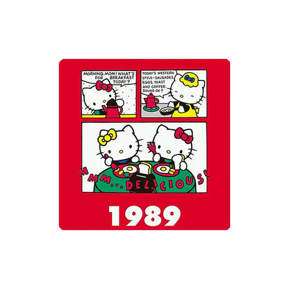 Custom Charm Cute Cartoon Kitty Cat Anniversary  Crystal Glass Soft Magnetic Refrigerator Magnet